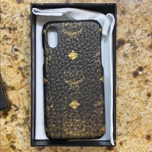 MCM leather IPhone XS Max phone case